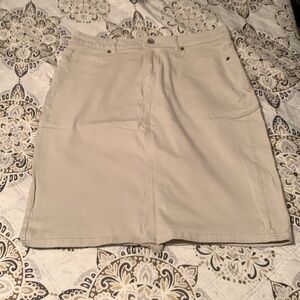 Lands' End Skirt Size 10 Khaki Tan  Knee Length